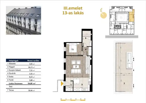 Eladó új építésű téglalakás, Budapest, VII. kerület 2 szoba 54 m² 145.3 M Ft