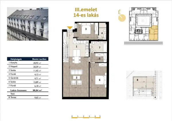 Eladó új építésű téglalakás, Budapest, VII. kerület 3 szoba 81 m² 175.4 M Ft